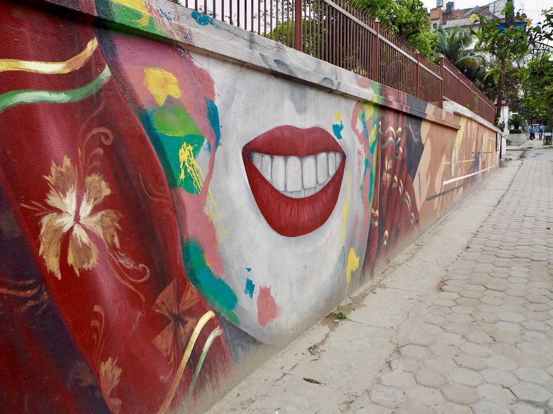 Streetart in Kathmandu für Frauenrechte