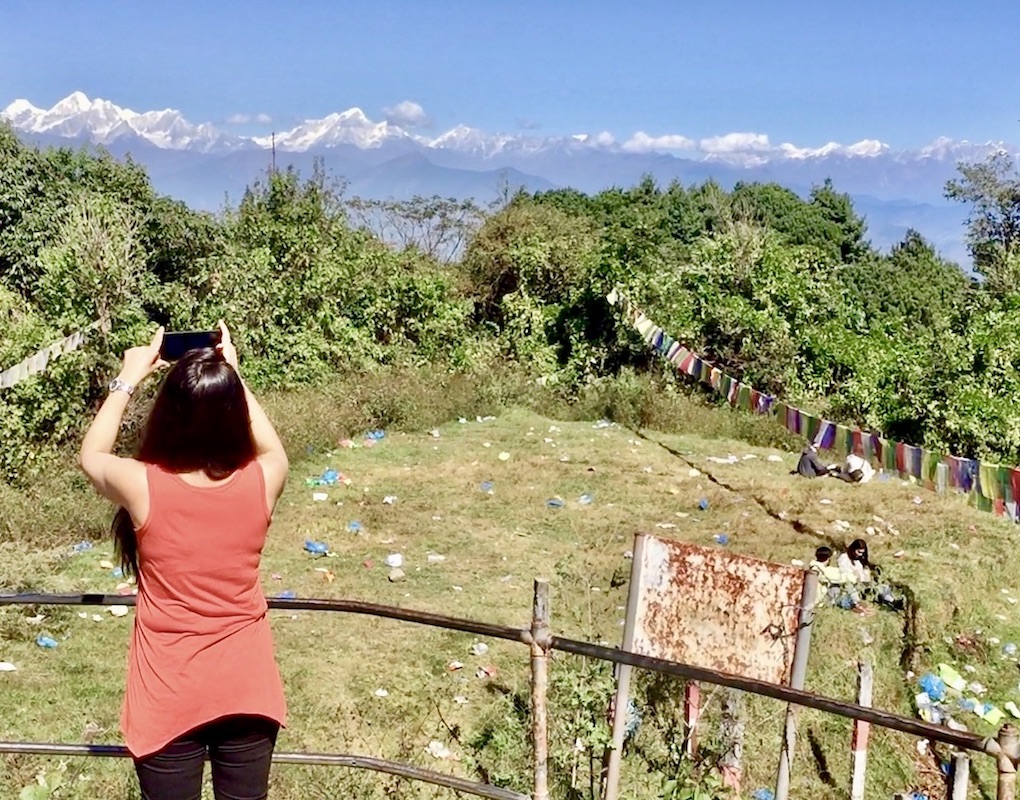 Müll am View Tower in Nagarkot