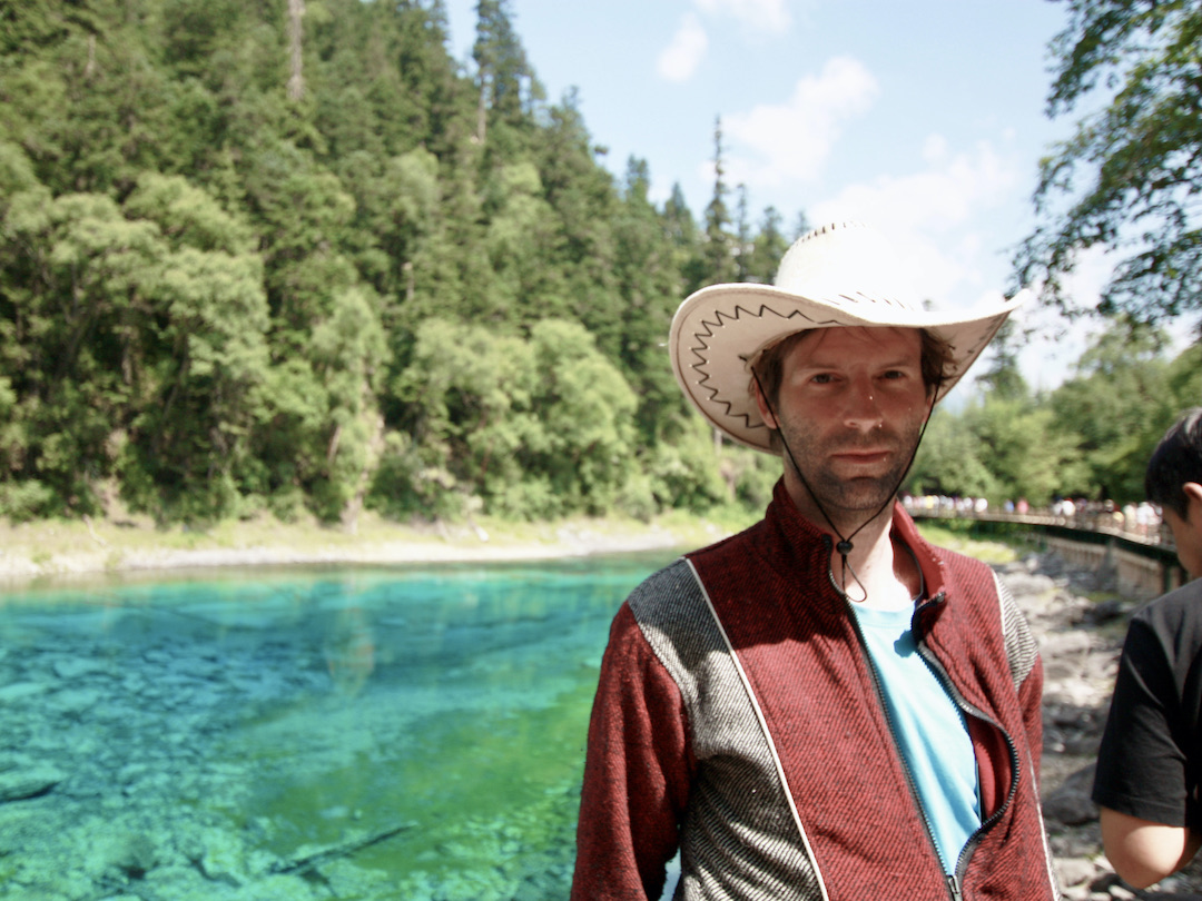 Der Autor in Jiuzhaigou