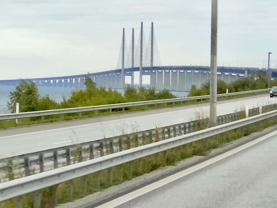 Öresundbrücke von der Insel Peberholm aus